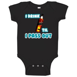 I Drink Johnnie Walker Til I Pass Out Funny Booze Baby One Piece