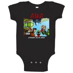 Awa Straight Outta Space Funny Alien Movie Baby One Piece