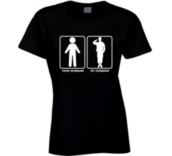 Your Husband My Husband Army Soldier Ladies T Shirt