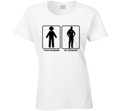 Your Husband My Husband Police Officer Ladies T Shirt