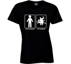 Your Husband My Husband Spanks Bdsm Ladies T Shirt