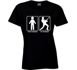Your Husband My Husband Rock Star Guitar Player Funny Ladies T Shirt