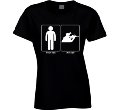 Your Son My Son Airsoft Sport Ladies T Shirt
