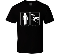 Your Husband My Husband Alpine Skiing Sport T Shirt