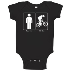 Your Son My Son Bmx Racing Sport Baby One Piece