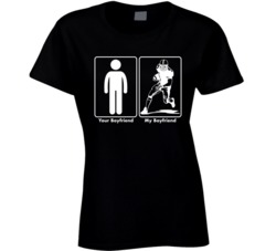 Your Boyfriend My Boyfriend Football Sport Ladies T Shirt