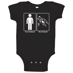 Your Husband My Husband Bjj Brazillian Jiu Jitsu Sport Baby One Piece