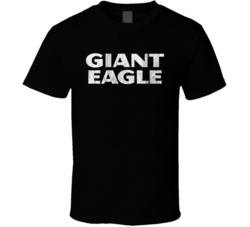 Giant Eagle Grocery Store Company Logo Vintage Grunge Look T Shirt