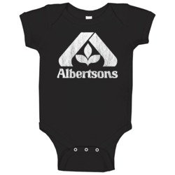 Albertsons Grocery Store Company Logo Vintage Gunge Look Baby One Piec