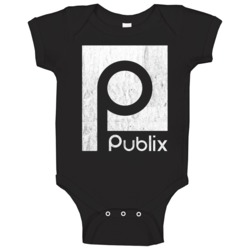 Publix Grocery Store Logo Vintage Grunge Look Baby One Piece