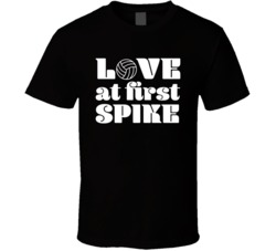 Love At First Spike Volleyball Sport T Shirt