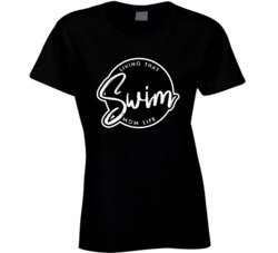 Living That Swim Mom Life Kids Sports Support Womens Ladies T Shirt