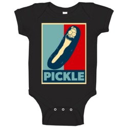 Pickle Rick And Morty Funny Hope Poster Baby One Piece
