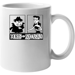 Retro Boris And Natasha Comic Cartoon Mug