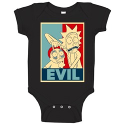 Rick And Morty Evil Cartoon Hope Poster Style Baby One Piece