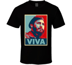 Fidel Castro Viva Hope Style Poster T Shirt
