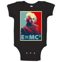 Albert Einstein E Mc Hope Poster Style Baby One Piece