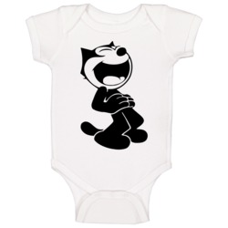 Felix The Cat Vintage Cartoon Baby One Piece