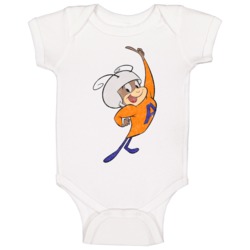 Atom Ant Cartoon Vintage Grunge Worn Look Baby One Piece