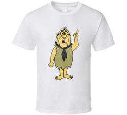 Mr Slate Flintstone Vintage Cartoon Grunge Worn Look T Shirt