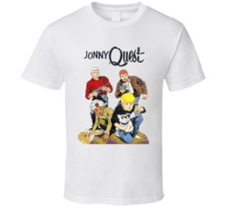 Johnny Quest Vintage Cartoon Grunge Worn Look T Shirt