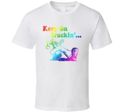 Keep On Truckin Retro Hippie Art Inspired T Shirt