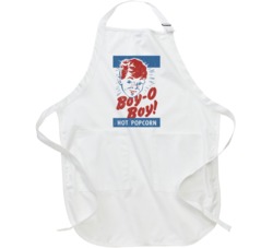 Boy O Boy Hot Popcorn Retro Snack Logo Apron