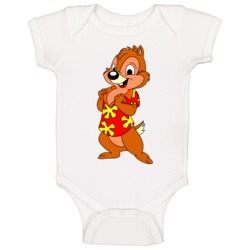 Chip And Dale Retro Cartoon Baby One Piece