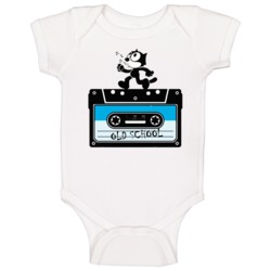 Felix The Cat Old School Mixtape Cartoon Retro Baby One Piece