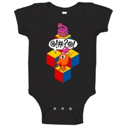Q Bert Retro Cartoon Baby One Piece