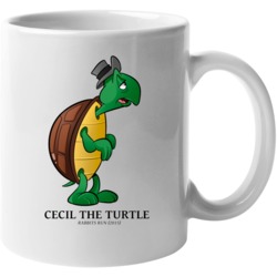 Cecil The Turtle Rabbits Run Retro Cartoon Mug