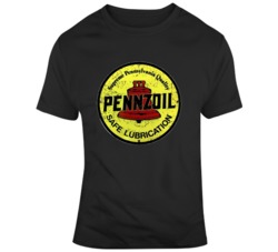 Pennzoil Safe Lubrication Vintage Grunge Worn Look T Shirt