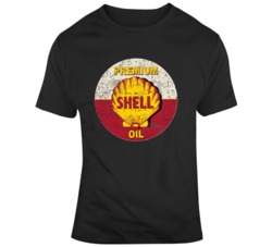 Premium Shell Oil Vintage Worn Look Logo T Shirt