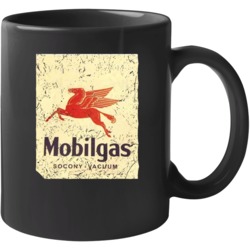 Mobilgas Vintage Worn Look Gasoline Logo Mug