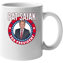 Pat Sajak For President Talk Show Host Celeb Fan Election Mug