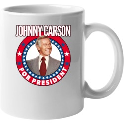 Johnny Carson For President Talk Show Host Celeb Fan Election Mug