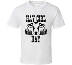 Hay Girl Hay Cute Cow Face Hay Bales Funny Animal Lovers T Shirt