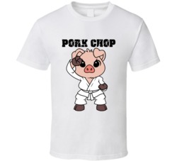 Pork Chop Cute Karate Pig Funny Animal Lovers T Shirt