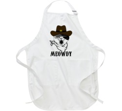 Meowdy Cowboy Cat In Cowboy Hat And Scarf Cute Cat Lovers Apron
