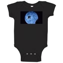Bicycle Moon Silhouette Et 1982 Baby One Piece