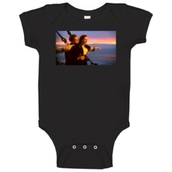 Jack And Rose Boat Scene Titanic 1997 Baby One Piece