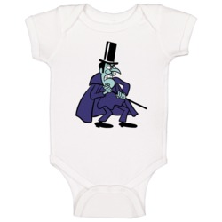 Snidely Whiplash Retro Cartoon Character Baby One Piece