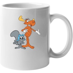 Rocky And Bullwinkle Retro Cartoon Character Mug