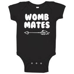 Womb Mates Left Adorable Matching Baby Baby One Piece