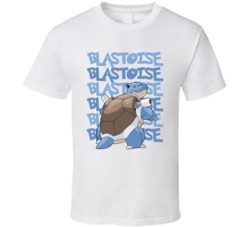 Blastoise Pokemon Love Heart Video Game Cartoon Fan T Shirt