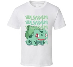 Bulbasaur Pokemon Love Heart Video Game Cartoon Fan T Shirt