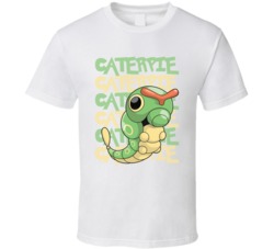 Caterpie Pokemon Love Heart Video Game Cartoon Fan T Shirt