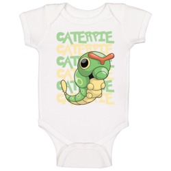 Caterpie Pokemon Love Heart Video Game Cartoon Fan Baby One Piece