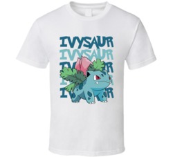 Ivysaur Pokemon Love Heart Video Game Cartoon Fan T Shirt