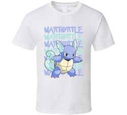Wartortle Pokemon Love Heart Video Game Cartoon Fan T Shirt